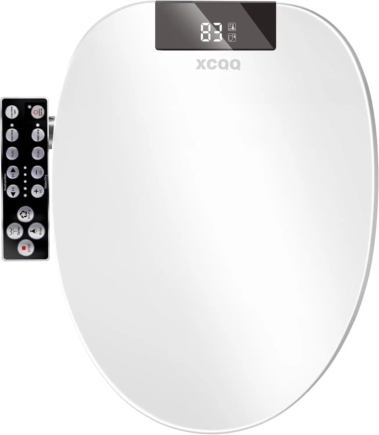 Electric Heated Bidet Toilet Seat, Round, S9BR