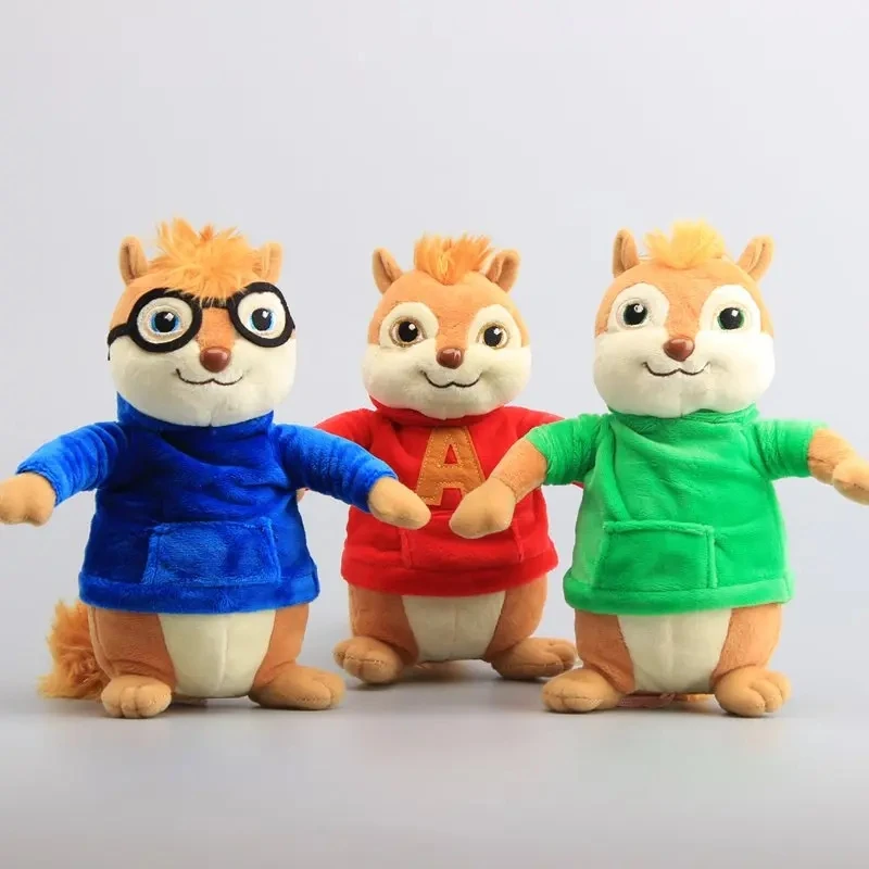 New 22cm Alvin and the Chipmunks Halloween Plush Toys Kawaii Fluffy Chipmunks Stuffed Animals Birthday Christmas Gift