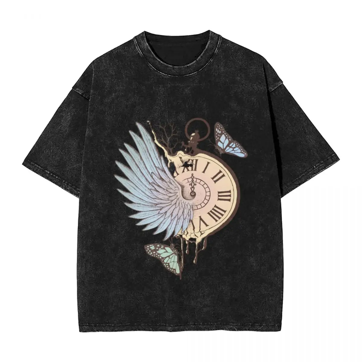 Le Temps Passe Vite (Time Flies) Unique Chic A Vintage Camisetas extragrandes