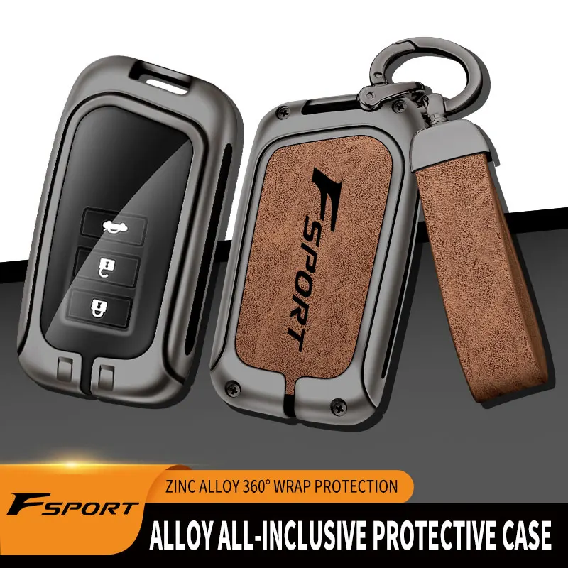 Zinc Alloy Car Key Cover For Lexus F Sport Remote Control Protector ES GS IS LX NX RX F Sport For Lexus Key Case Car Accessories