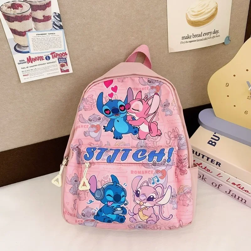 Zaino con stampa Stitch, zaino in nylon, zaino stile college per bambini e ragazze, regalo ideale per la scuola, i viaggi, i pendolarismo quotidiano