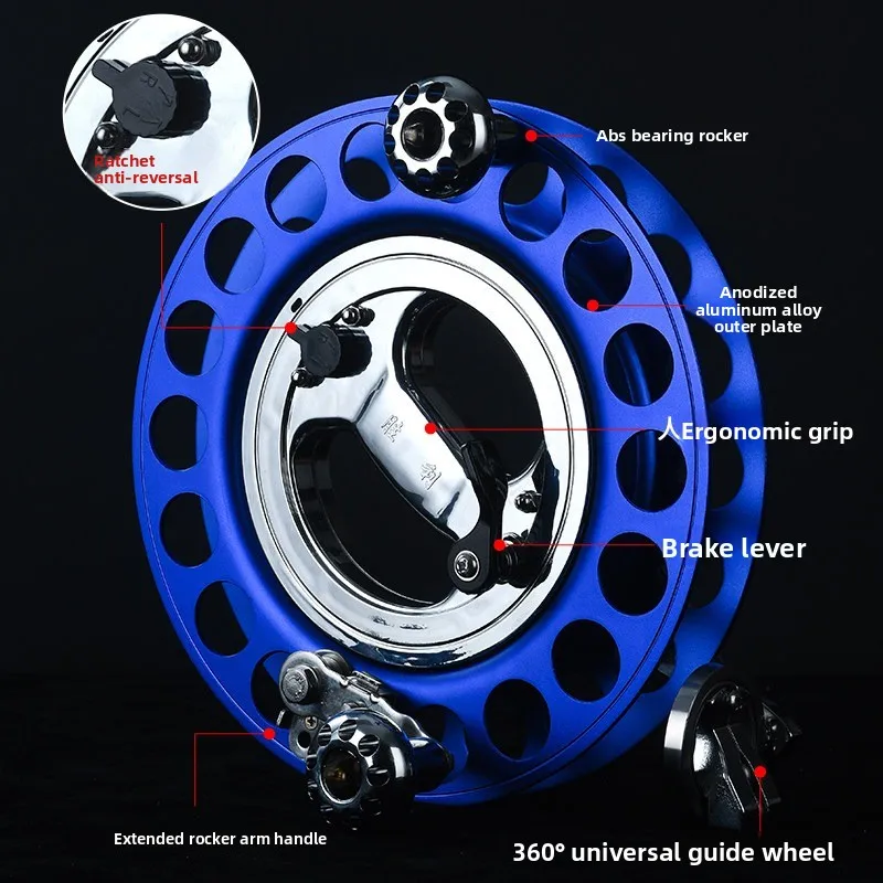 Kite Line Roulette Hand Wheel Brake Anti-reverse Magnesium Alloy Strap Wheel Victory Spool Disc High-grade Silent