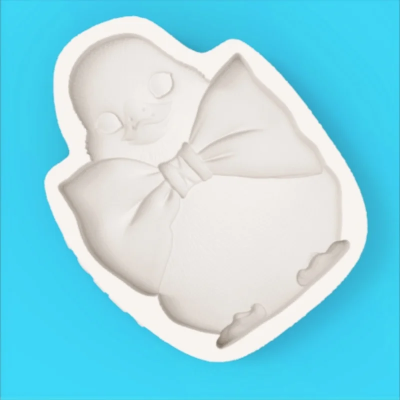 Duckling Mold with Bow Tie, Cute Duckling-Shaped Mold, High-Appearance Dessert Cake Chocolate Decoration Making Mold view 4