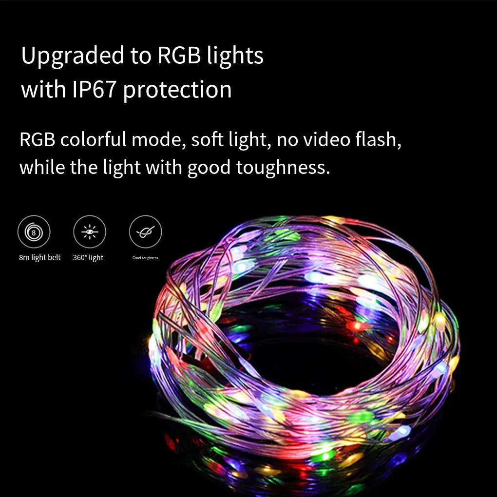 Portable Handheld Camping Light Strip Can Be Hung Anywhere Suitable For Outdoor Activities RGB