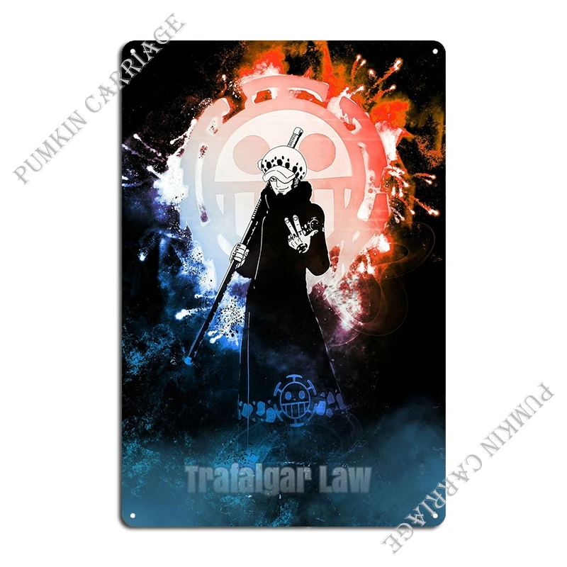 Trafalgar Law Metal Plaque Poster Pub Garage Mural Wall Mural Tin Sign Poster