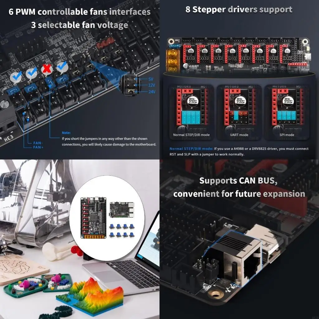 

462E Octopus V1.1 with BTT V1.2 and 8PCS TMC2209 V1.3 Printer Mainboard