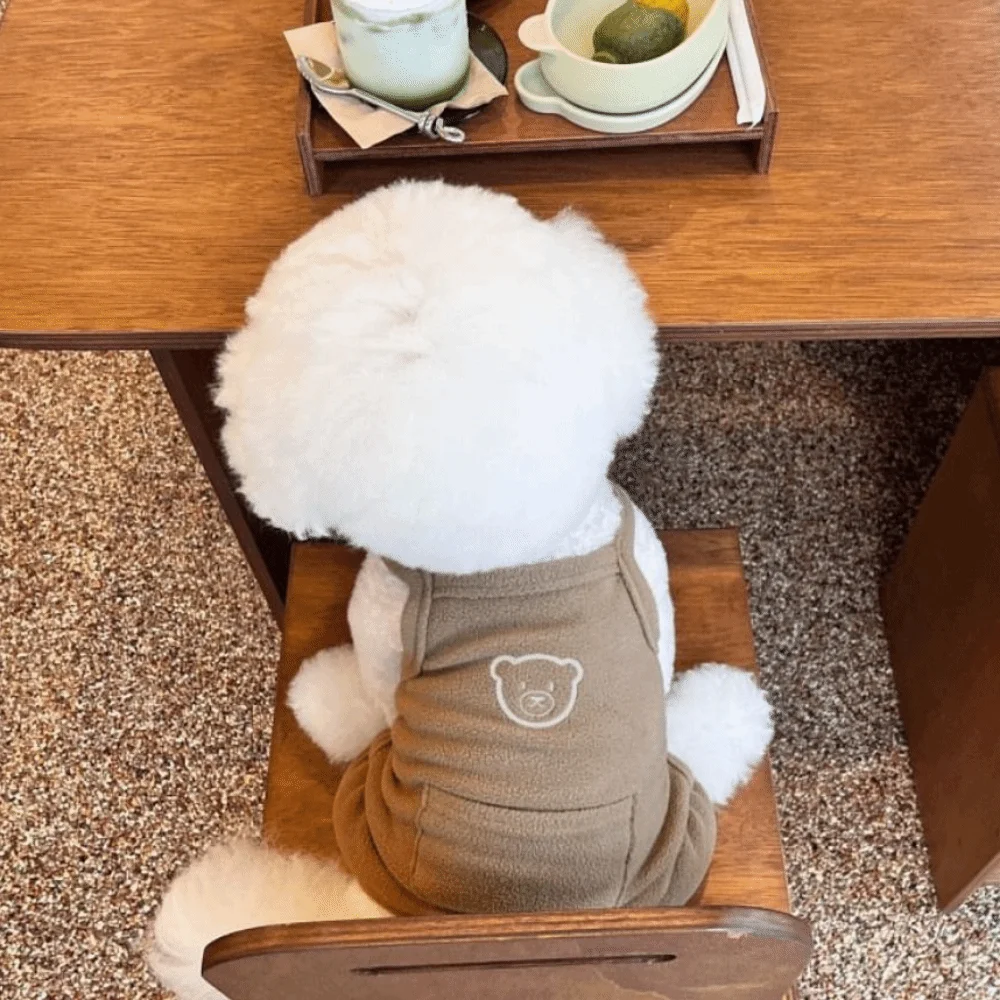 

Comfortable Soft Pet Strap Pants Breathable Fashion Pet Clothes Cartoon Pattern Dog Jumpsuit Autumn/Winter