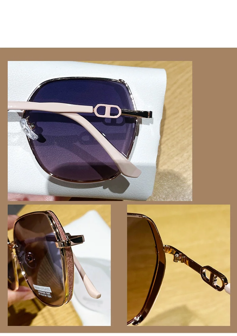 Luxuriöse polarisierte Sonnenbrille für Damen – Hochwertige, leichte DS-3134 im neuen Stil – Modisches Augenschutz-Accessoire – Detail 3
