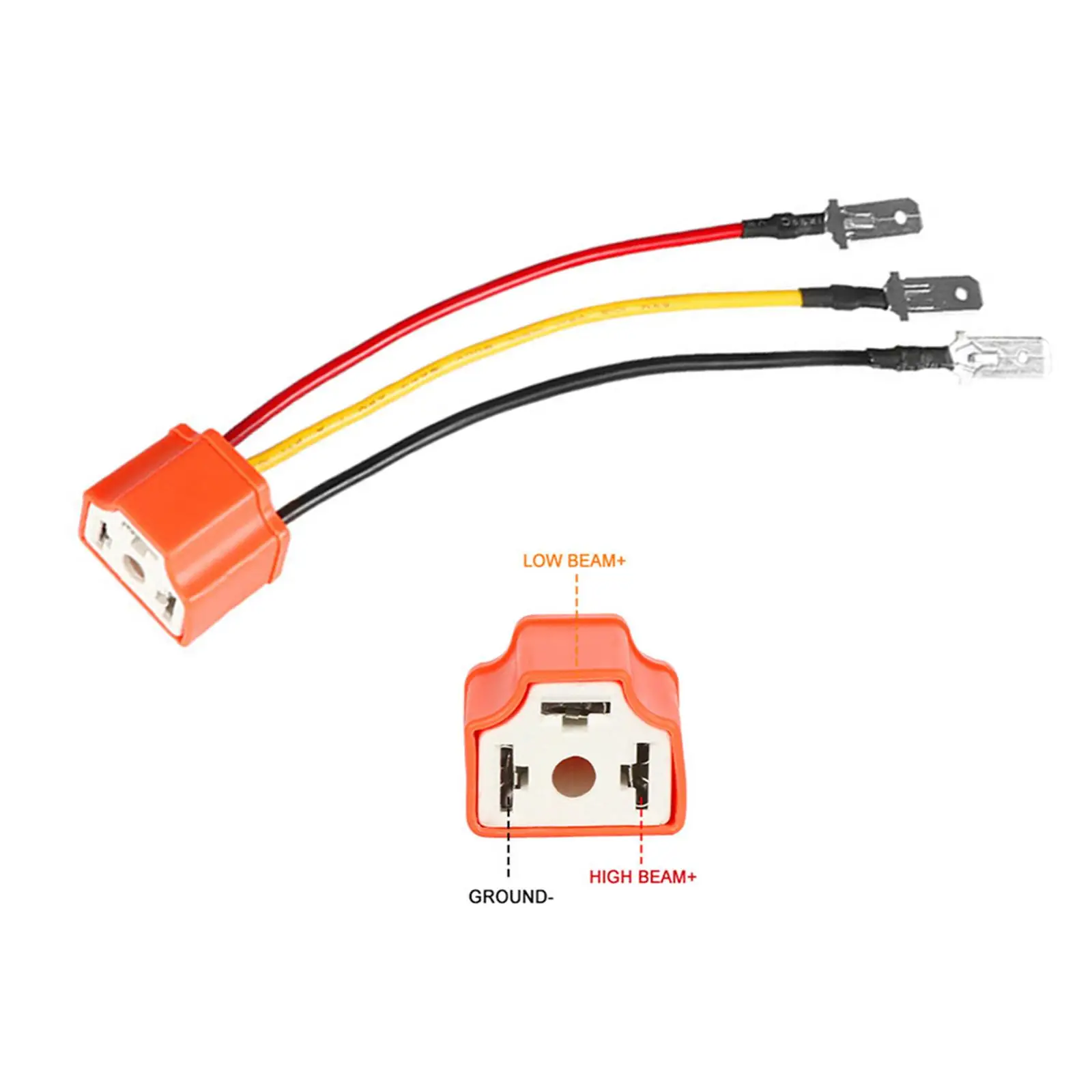 2x H4 Wire Wiring Harness Sockets Replacement for Heavy Duty