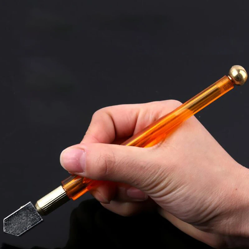 6mm-12mm limpar plástico lidar com cortador de vidro lápis estilo óleo alimentação carboneto ponta cortador de vidro ferramentas de corte para telhas espelho