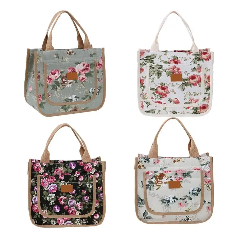 

D46D Flexible Cotton Carry Bag Multi Purpose Storage Fashion Handbag for Women