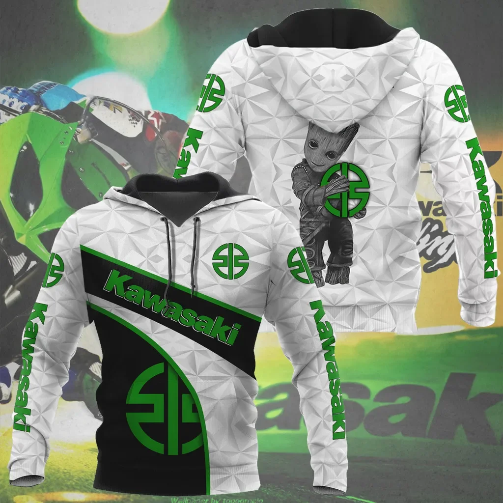

Kawasaki Motorcycle Hoodie 2025 Men Women Fashion Casual 3D Print Extreme Sports Hoodies Men Autumn Winter Motorcycle Pullover