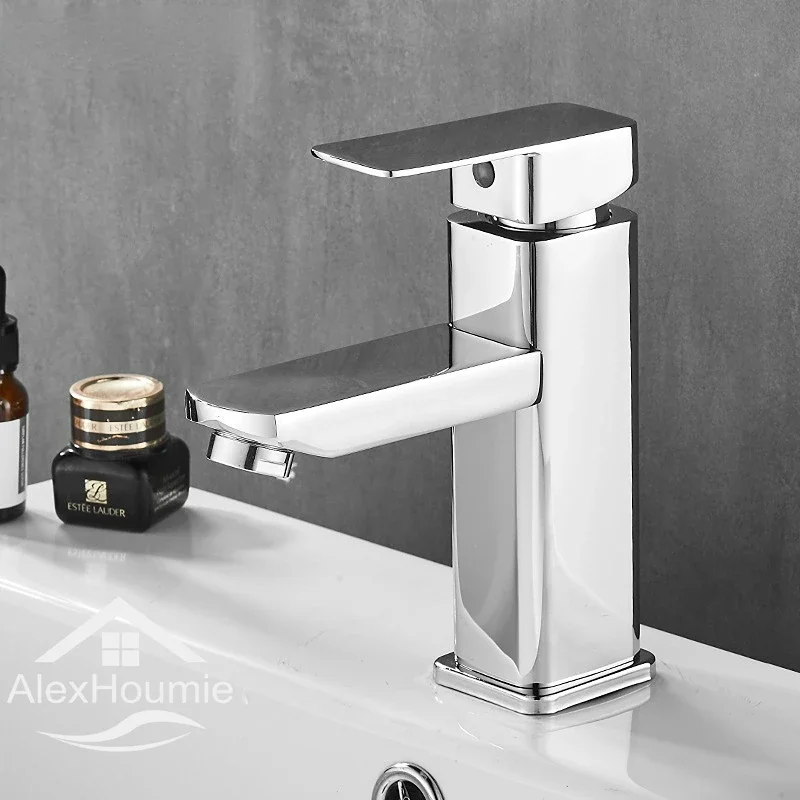 Bathroom Faucet Basin Faucets Single Hole Hot Cold Water Sink Mixer Tap Matte Black High Temperature And High Pressure Resistant