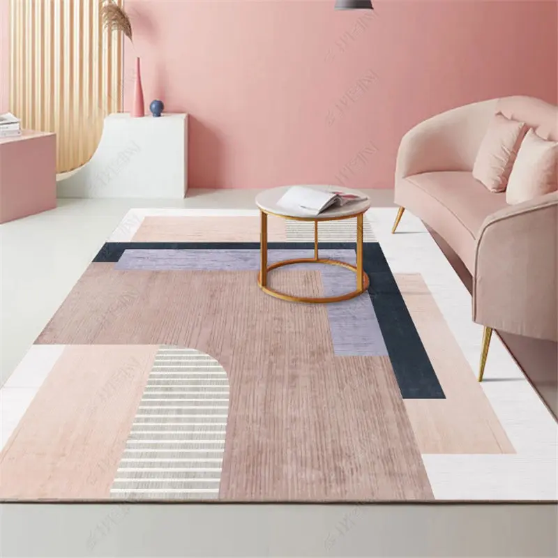 

Japanese light luxury carpet living room minimalist full coffee table blanket bedroom full bed blanket crystal velvet carpet