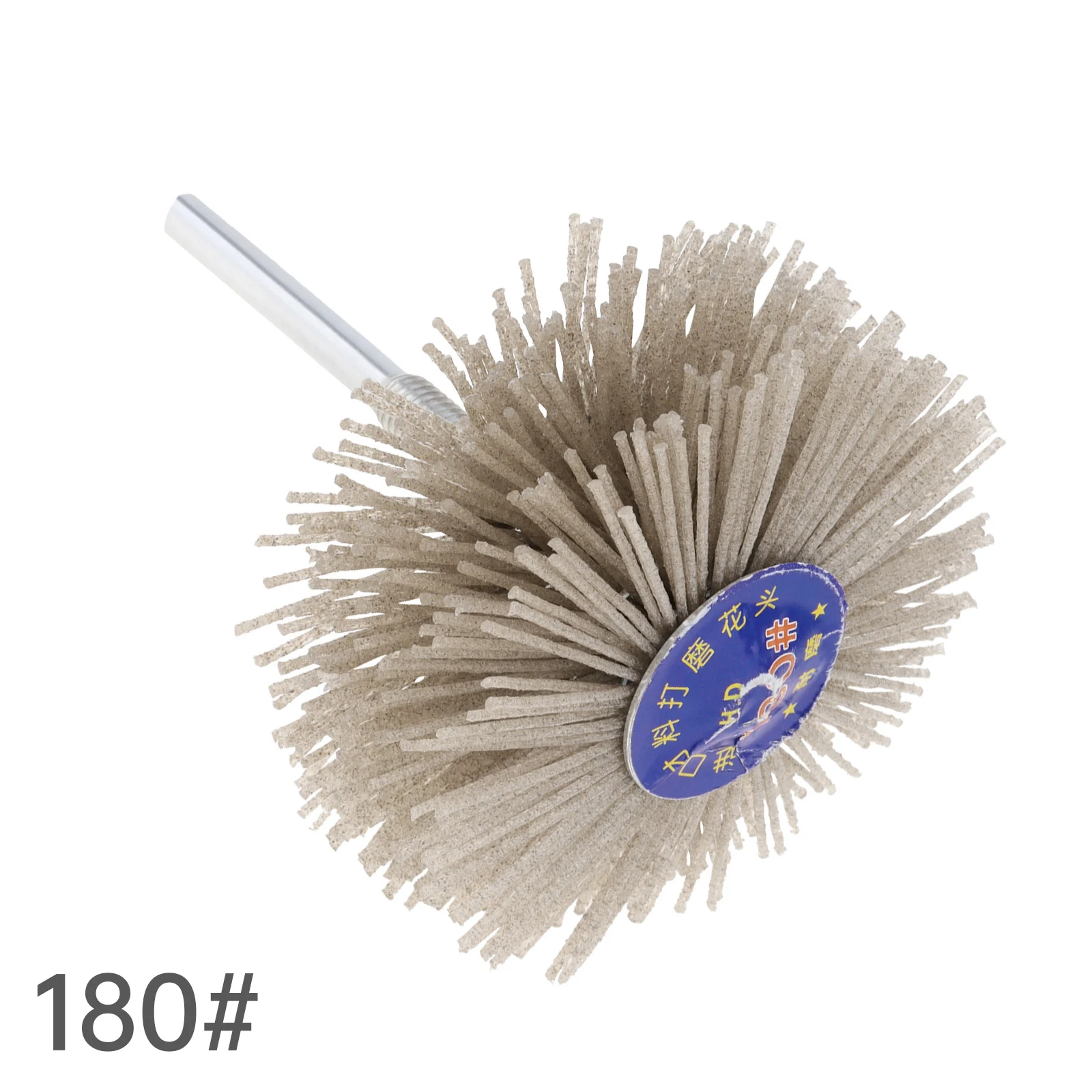 

60/120/180/240/320 Grit Nylon Wheel Brush Abrasive Grinding Head for Polishing Removing Rust / Painting with 6mm Threaded Shankl