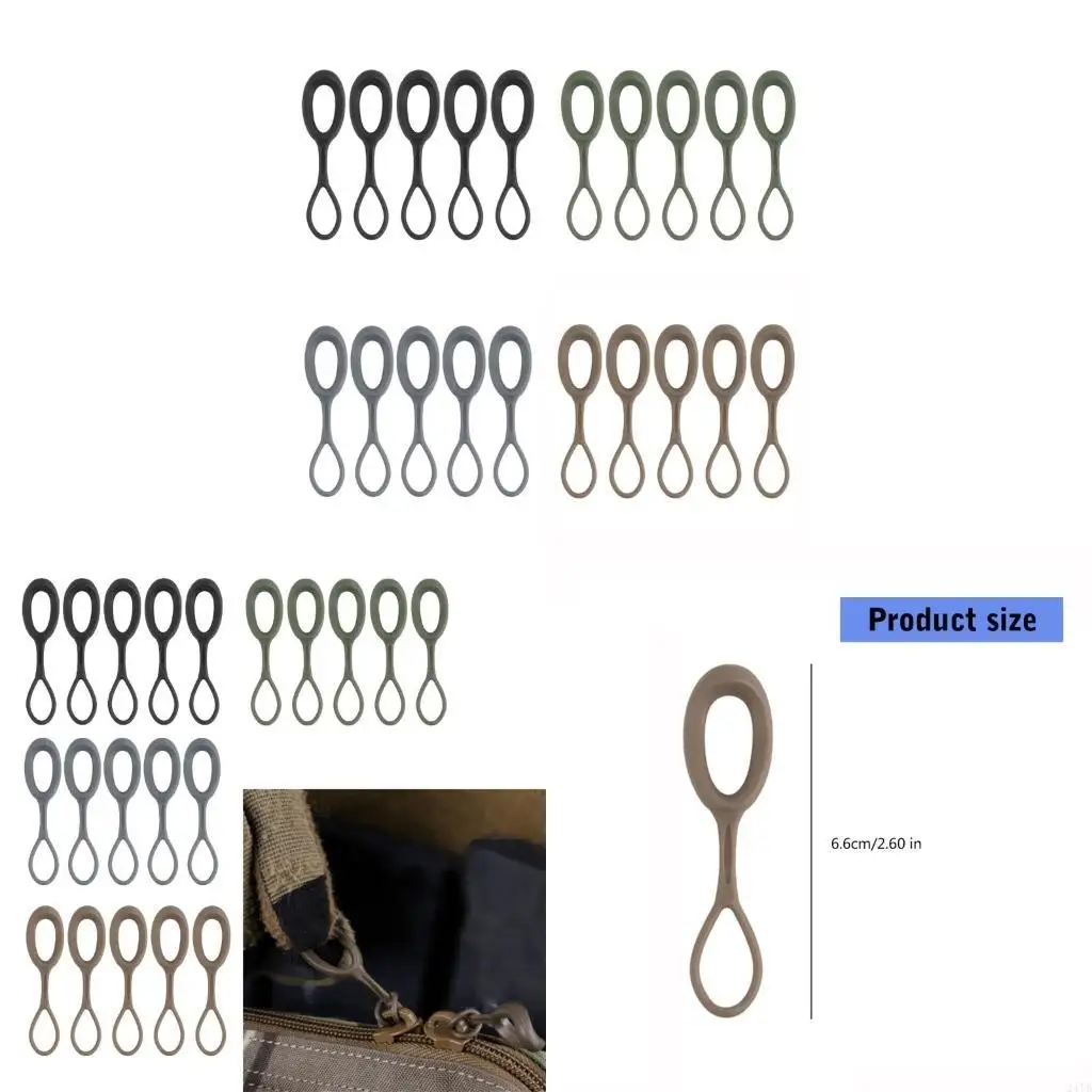 5pack Replacement Zippers Tabs Cord Zippers Pull Tabs Zippers Pull Pullers for Luggage Backpacks Jackets Handbags