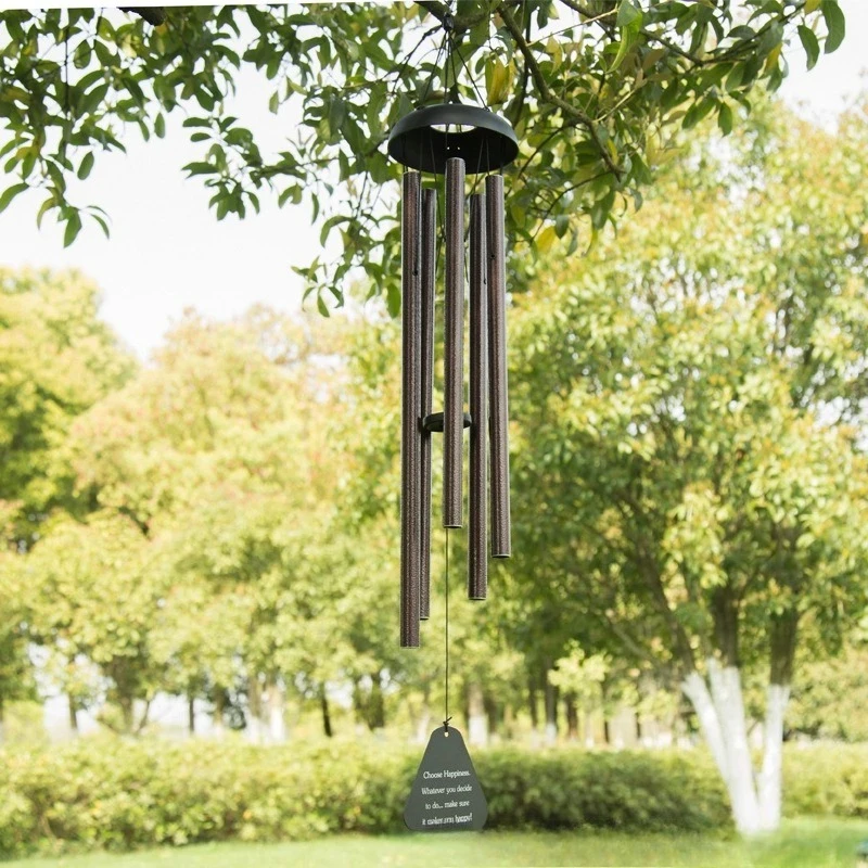 Japanese Style Garden Wind Chime Handcrafted Aluminum Tube Wind Bell Outdoor Hanging Decor Zen Patio Ornament Relaxing Yard
