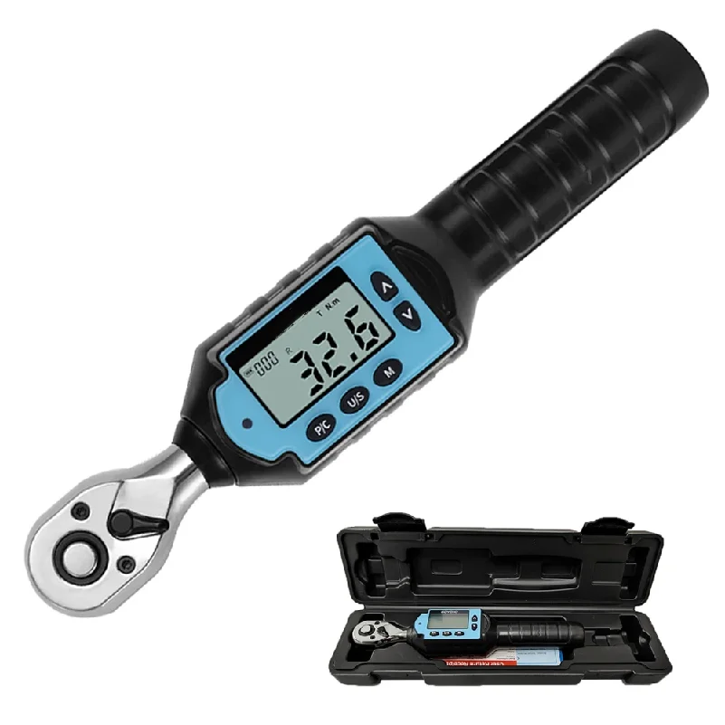 

New Digital Preset Torque Wrench 1/2" 3/8" 1/4" Bidirectional Ratchet Head Professional Adjustable Bicycle Repair Hand Tools
