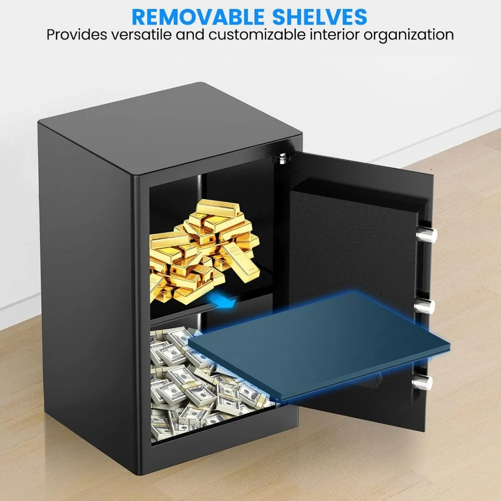 4,0 Kubikfuß großer Sicherheitstresor für zu Hause mit elektronischer Tastatur, Diebstahlsicherungen, Ersatzschlüsseln und Alarmsystem