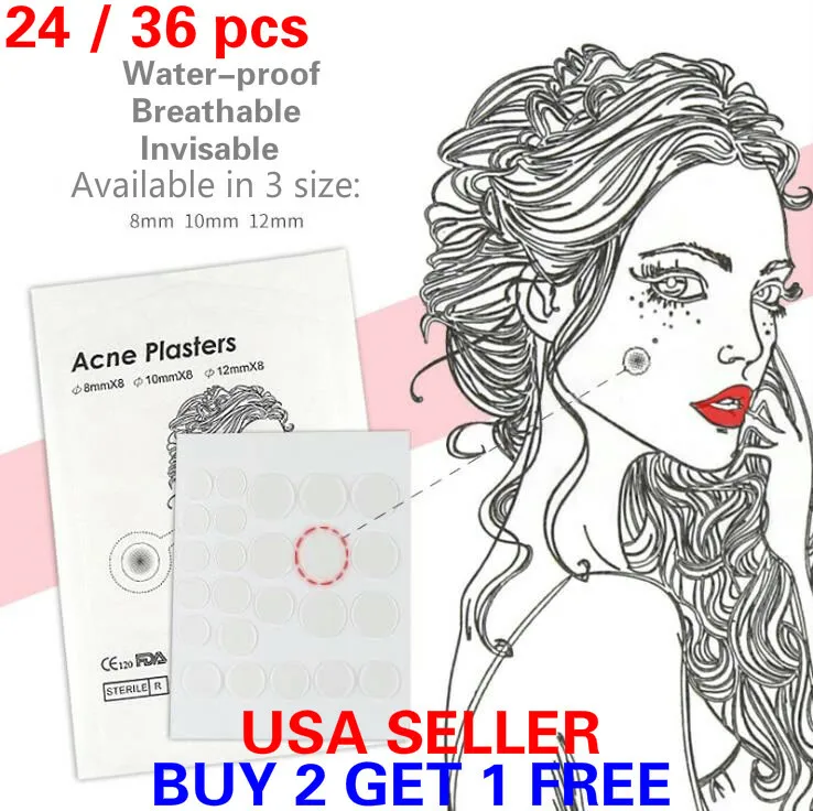 24/36PCS Skin Tag Acne Patch Dots Hydrocolloid Pimple Zits Remover Patches
