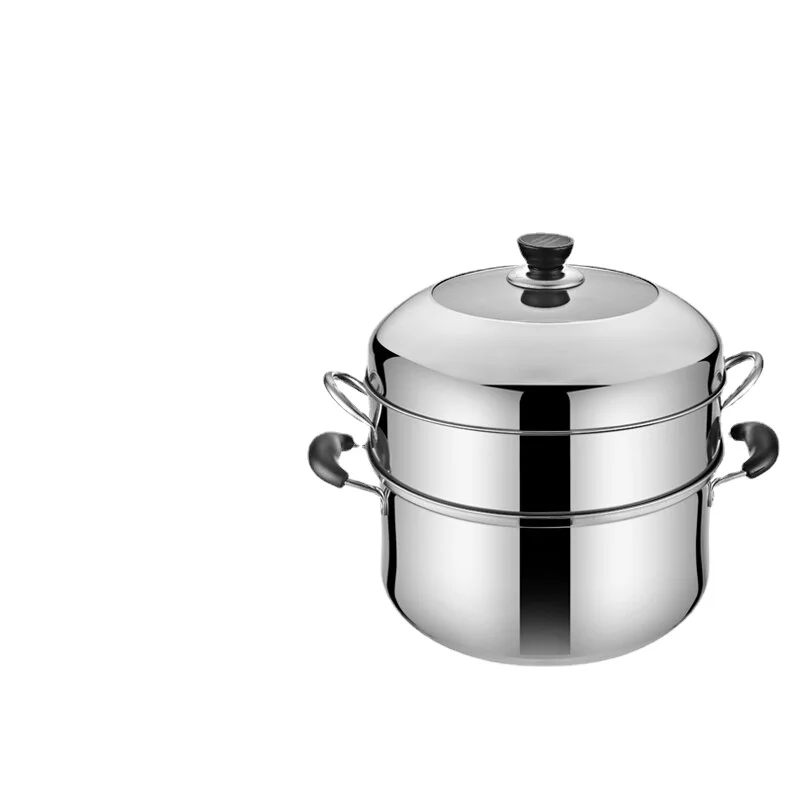 

Steamer Original Flavor Rice Cooker Non-Skewed Steamer Three-Layer Thickened Stainless Steel Household Steamer Multi-Layer