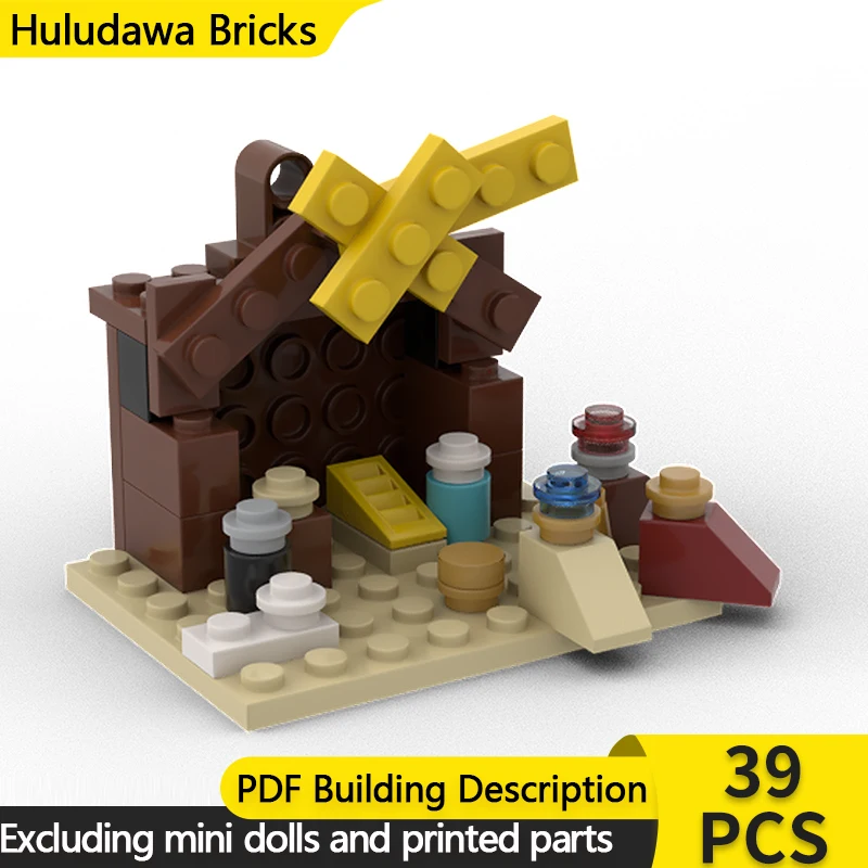 

Городская модель с видом на улицу, MOC, строительные кирпичи, рождественский орнамент, модульная технология, детские праздничные подарки, сборка игрушек, костюм