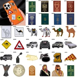 Choice Saudi Arabia Mobile Phone 3M Sticker Badge Metal Pin Broooches Pins