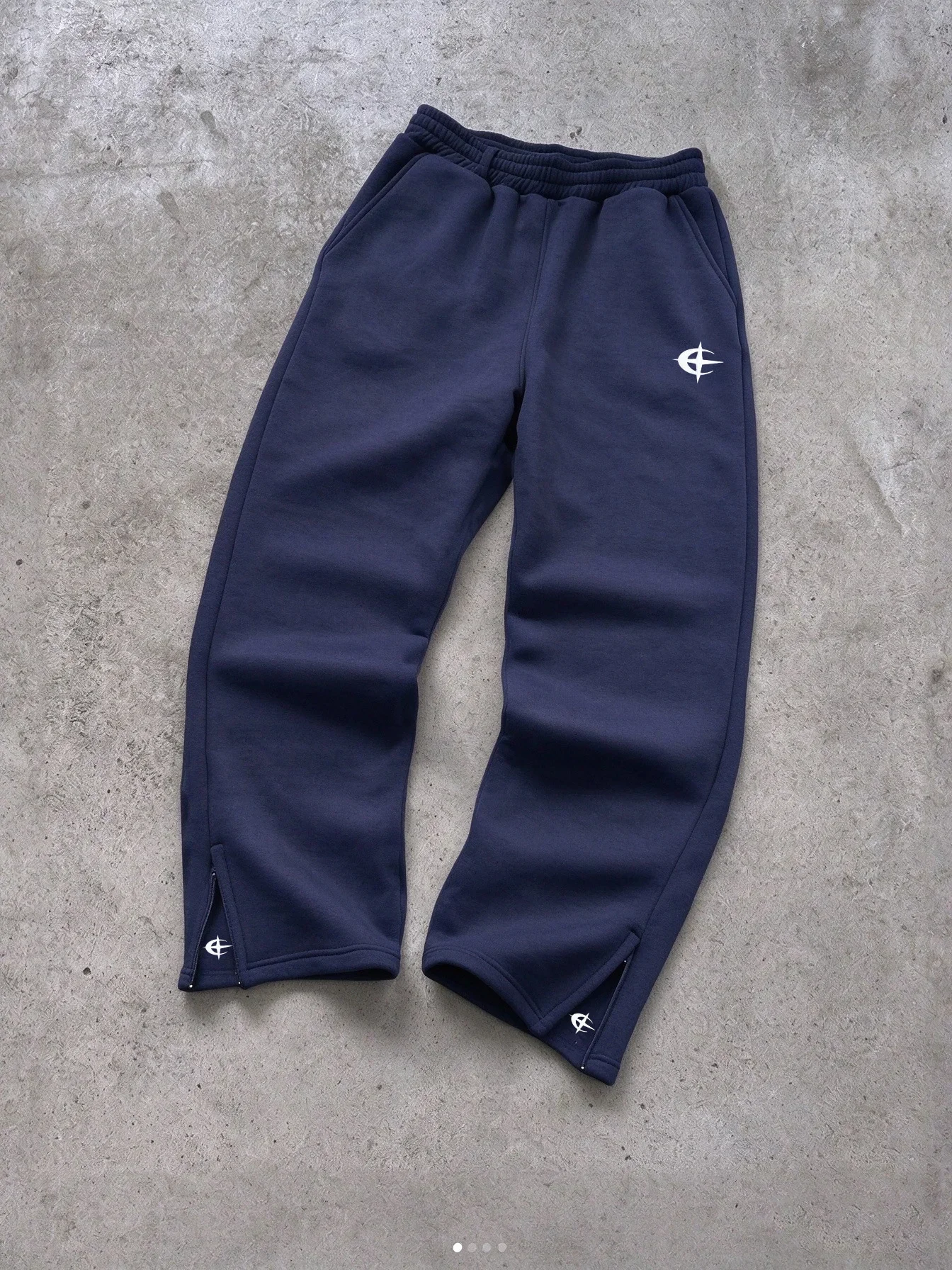 Retro Y2k Street Trendy Men and Women Hip Hop embroidery Casual Trousers Elastic Waist Zipper Loose Solid Color Sports Pants