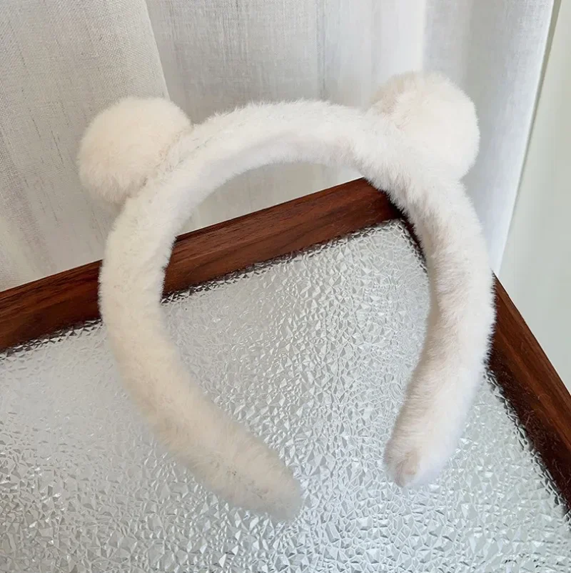 Wash Face Headbands Girls Cute Ear Plush Hair Hoop Hairbands for Women Fashion Hair Accessories Headwear Headband Hair Bands