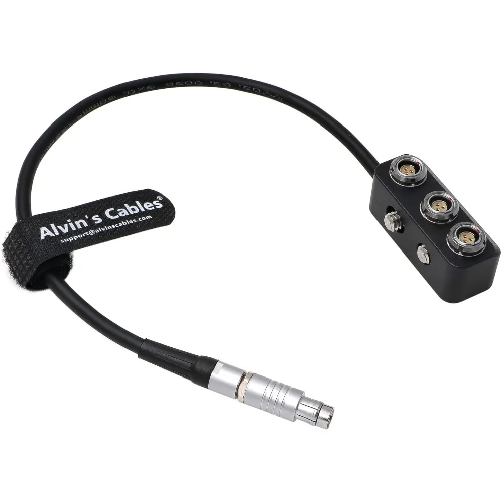 

1 to 3 Mini Power Splitter Box Cable RS 3-Pin Male to 3 Ports 3-Pin RS Female Box for ARRI Camera Alvin's Cables |30CM