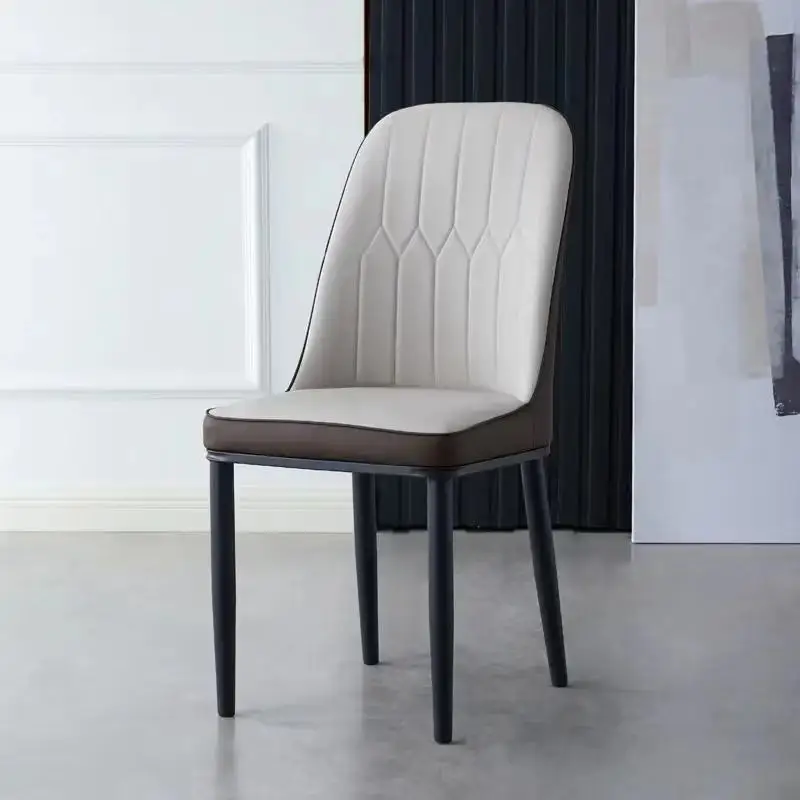 

*Modern Luxury High Back Metal Leather Dining Chairs for Hotel and Restaurant Designer Outdoor Table Chair Set for Living Room