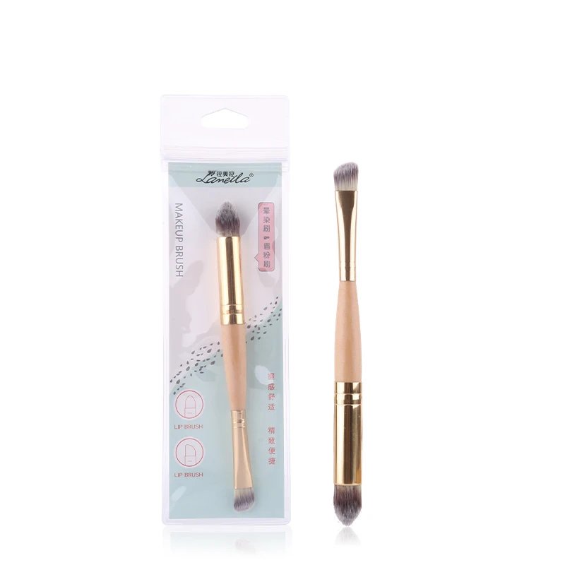 Enkele Dubbele Kop Make-Up Borstel Losse Poeder Borstel Wenkbrauw Borstel Concealer Borstel Wenkbrauw Poeder Borstel Schoonheid Make-Up Tools