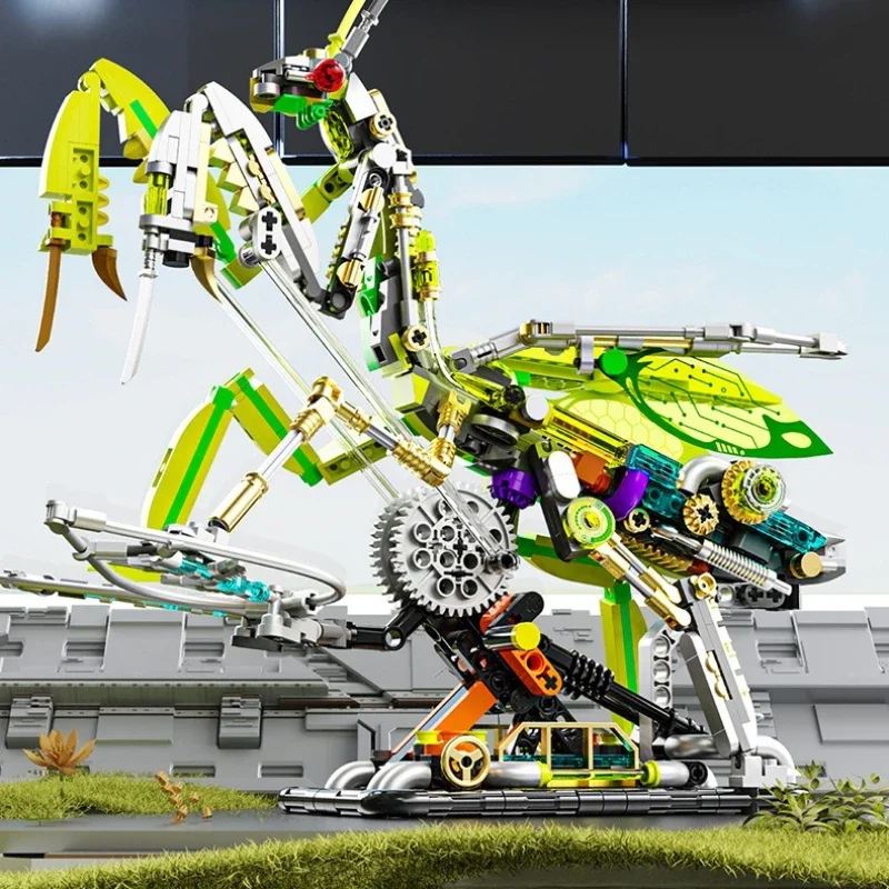 13055 نموذج السرعوف الميكانيكية 999 قطعة اللبنات الطوب الحيوان عدة الحيوان العالم التجمع لعبة لهدايا عيد الميلاد