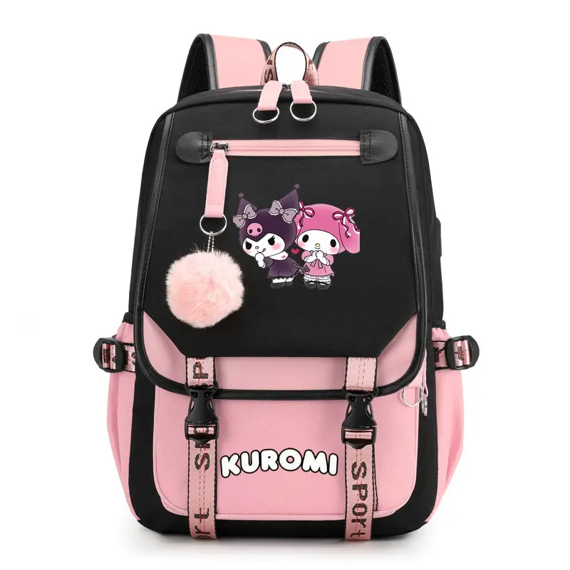 

Новые школьные ранцы Disney Kuromi Melody, женский рюкзак, рюкзак для девочек и мальчиков-подростков, Женский дорожный рюкзак для ноутбука