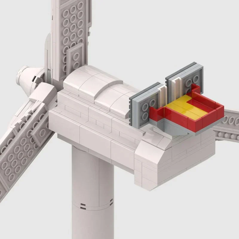 Bloques de construcción Moc modelo City Street View, tecnología de turbina eólica flotante, bloques modulares, regalo, juguetes de Navidad, conjuntos DIY de montaje