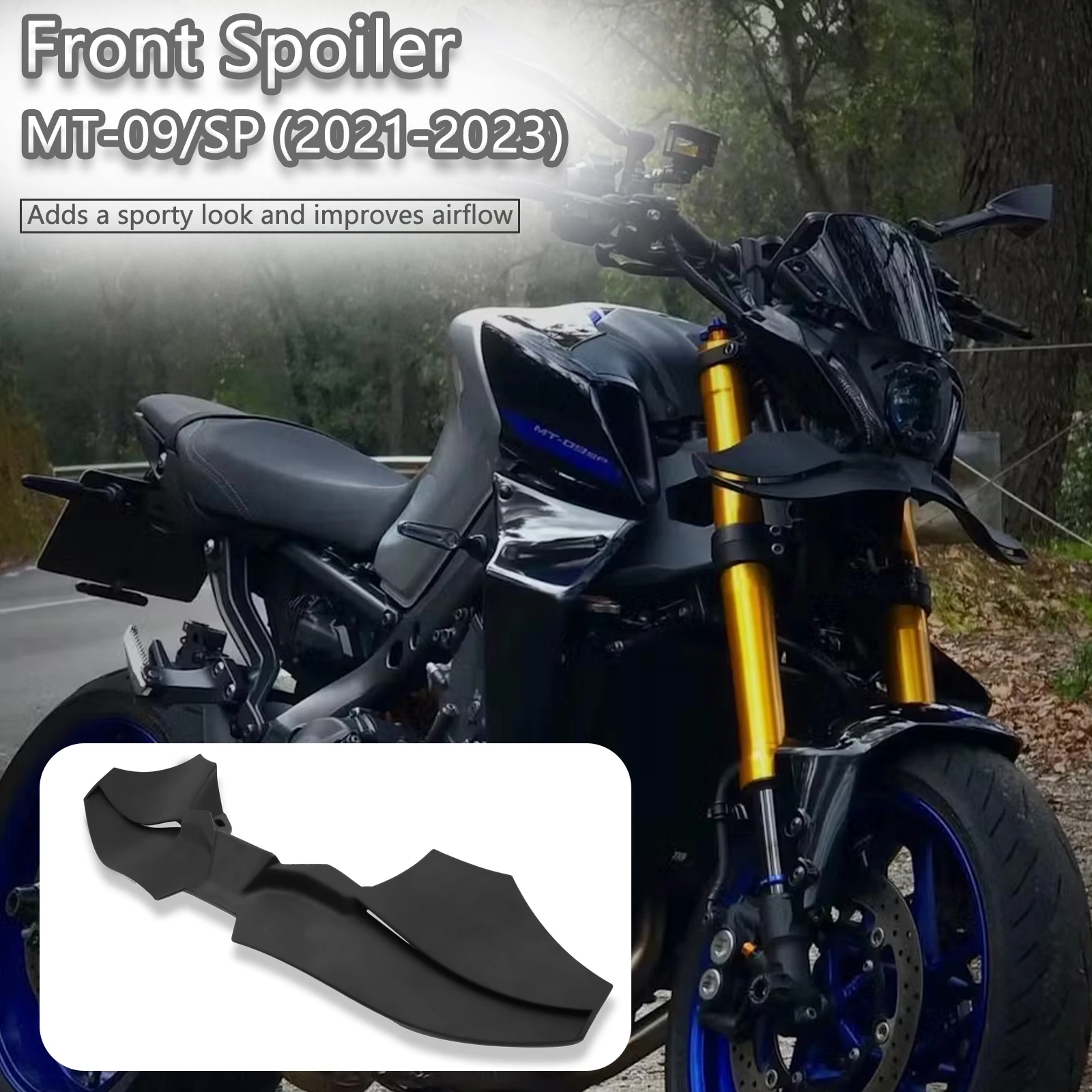 

Для YAMAHA MT-09 2022 23 ветрокрыло, аэродинамический обтекатель Winglet MT09 SP GP WING, передний спойлер для мотоцикла, нижний спойлер, передняя губа