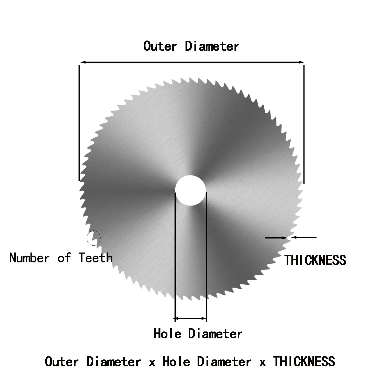 Imagem -02 - Carbide Circular Saw Blade Tct Fresa Entalhando o Corte Plástico de Madeira 72t Saw Disc Aço de Tungstênio 40 mm 50 mm 60 mm 75 mm 80 mm pc Peças 3