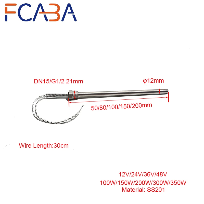 FCABA 12V/24V/36V/48V DN15 1/2