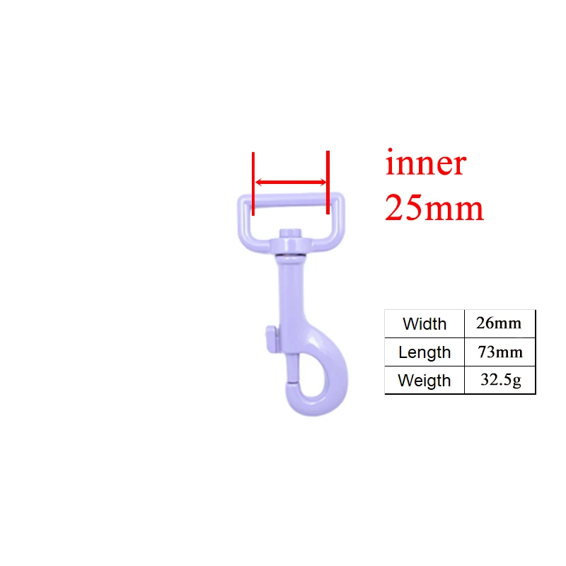 1pc Metal Colourful dog Clasp Kirsite hook buckle hardware for 20mm and 25mm webbing DIY Dog Leash parts top quality 7 colours