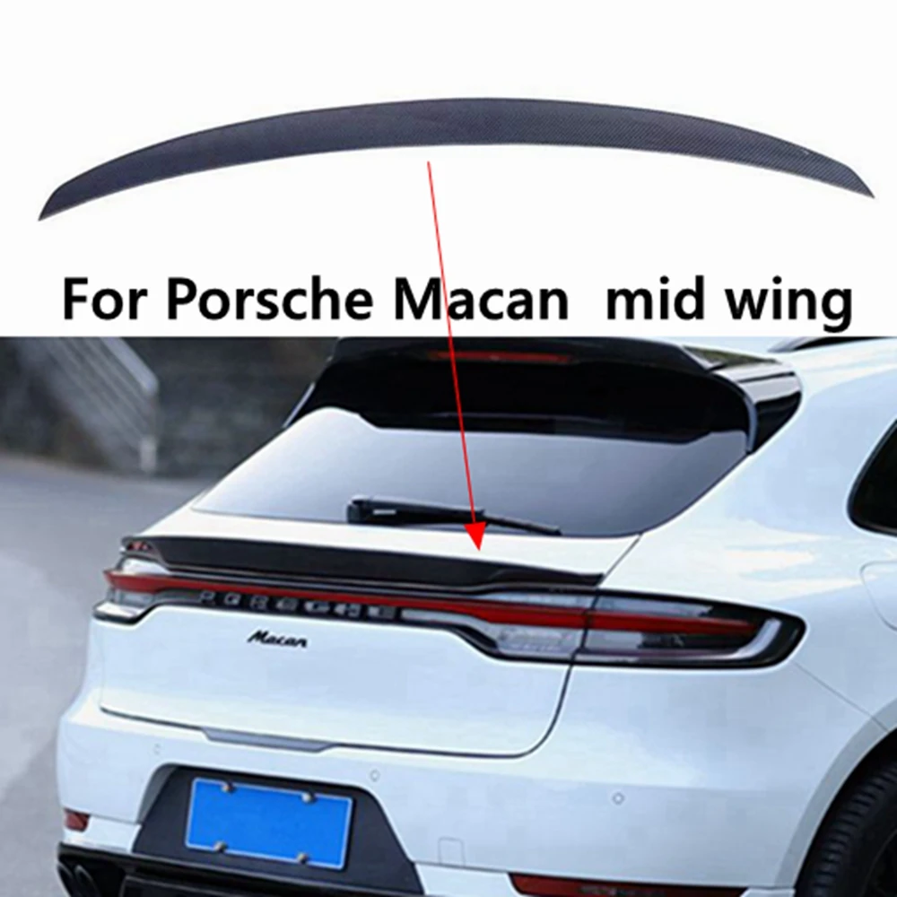 

Автомобильный Спойлер для Porsche Macan Gts, задний фонарь Macan Turbo, декоративные аксессуары, спойлер из углеродного волокна и цвета 2018-2020