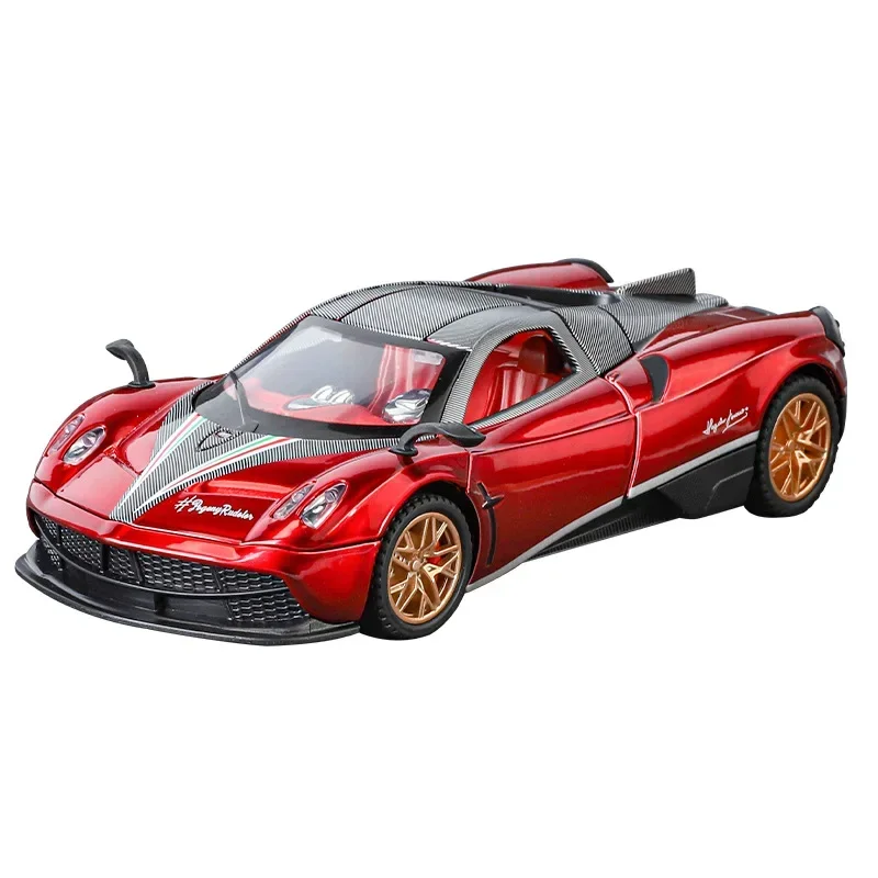 Huayra BC Supercar سبيكة العضلات سيارة نموذج 1:32 الصوت والضوء التراجع لعبة المقتنيات هدية عيد ميلاد