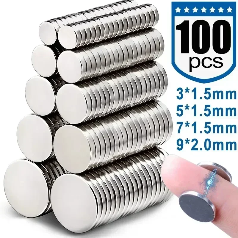 Mini Column Magnet Small Round Magnets Strong Magnetic Neodymium for Whiteboard Fridge Powerful Durable Multi-purpose DIY Crafts