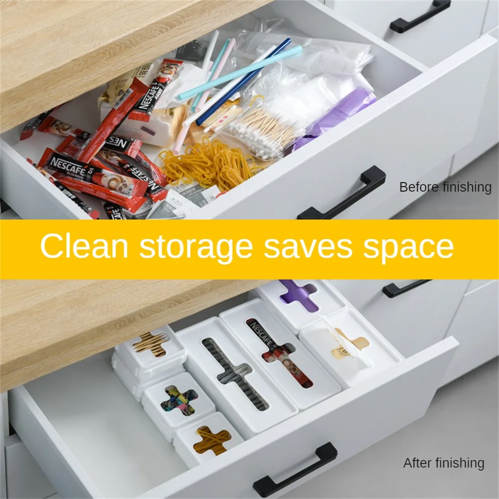 New Desk Drawer Organizers Plastic Bag Small Object Storage Box Desktop Storage Organizer Gloves Debris Home Storge