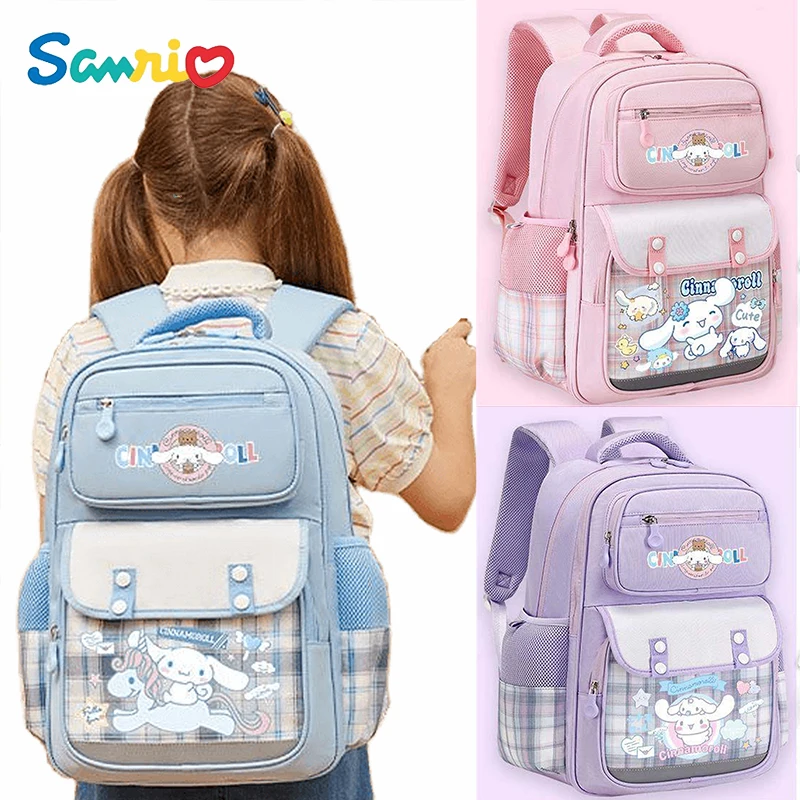 

Sanrios Cinnamoroll Anime Kawaii Student Stress Relief Kids Schoolbag Reflective Night Backpack Water Proof Travelbag Laptop Bag
