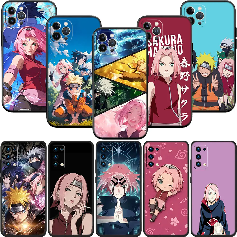 OH40 Naruto Sakura Haruno Soft Shell Phone Case for Samsung Galaxy S20 S21 S22 Ultra FE + Plus A21S A22 A24 A25 A26 A30 A30S A31