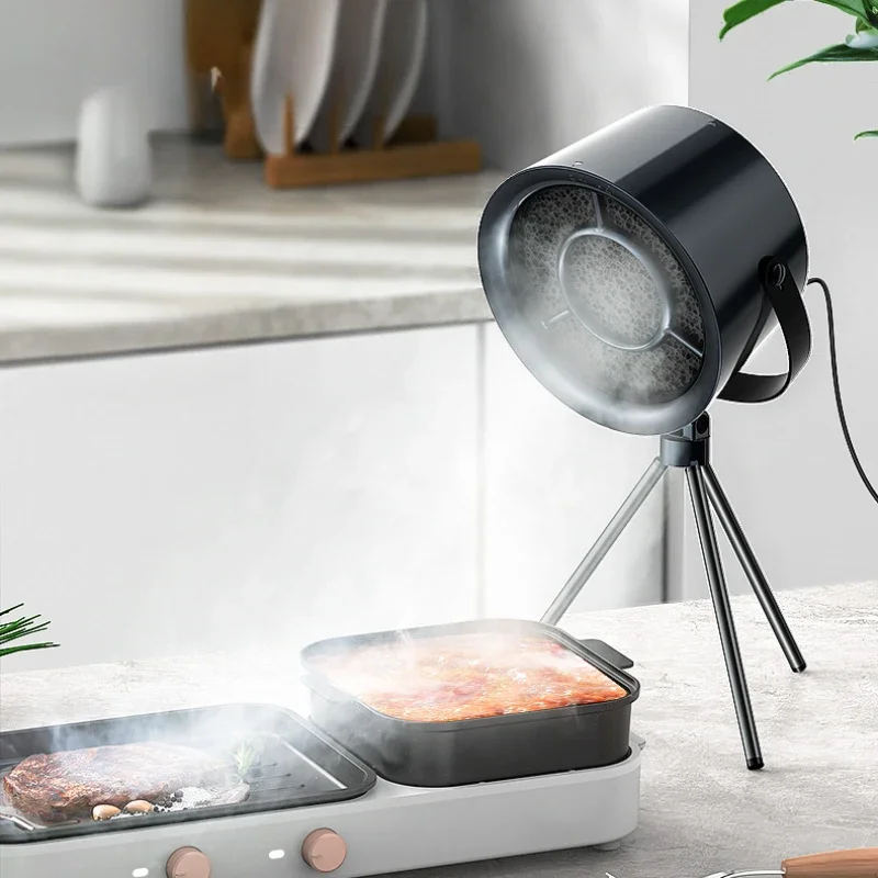 Portable Desktop Range Hood Household Mini High Suction Barbecue Steak Hot Pot USB Power Supply Movable Detachable Easy To Clean