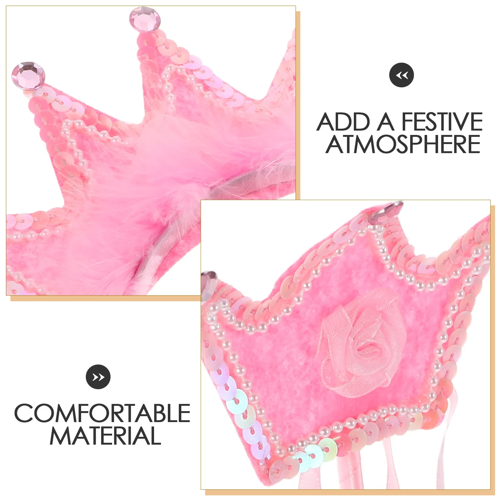 1 مجموعة الأميرة عقال للرأس على شكل تاج عصا مجموعة بريق تيارا فستان حفلة عيد ميلاد اكسسوارات عقال للرأس زي أغطية الرأس