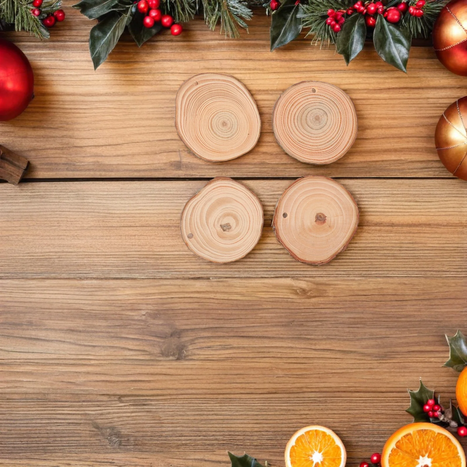 30 pezzi di tronchi di pino non finiti rotondi di legno a fette di corda di cotone fette naturali cerchio di legno cerchi naturali disco