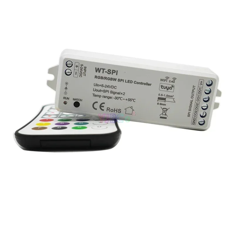 Skydance WT-SPI WiFi SPI светодиодный контроллер RGB/RGBW пикселей IC диммер R9 RF 2,4G RGB пульт дистанционного управления для WS 2812 2815 светодиодная лента 5-24 В