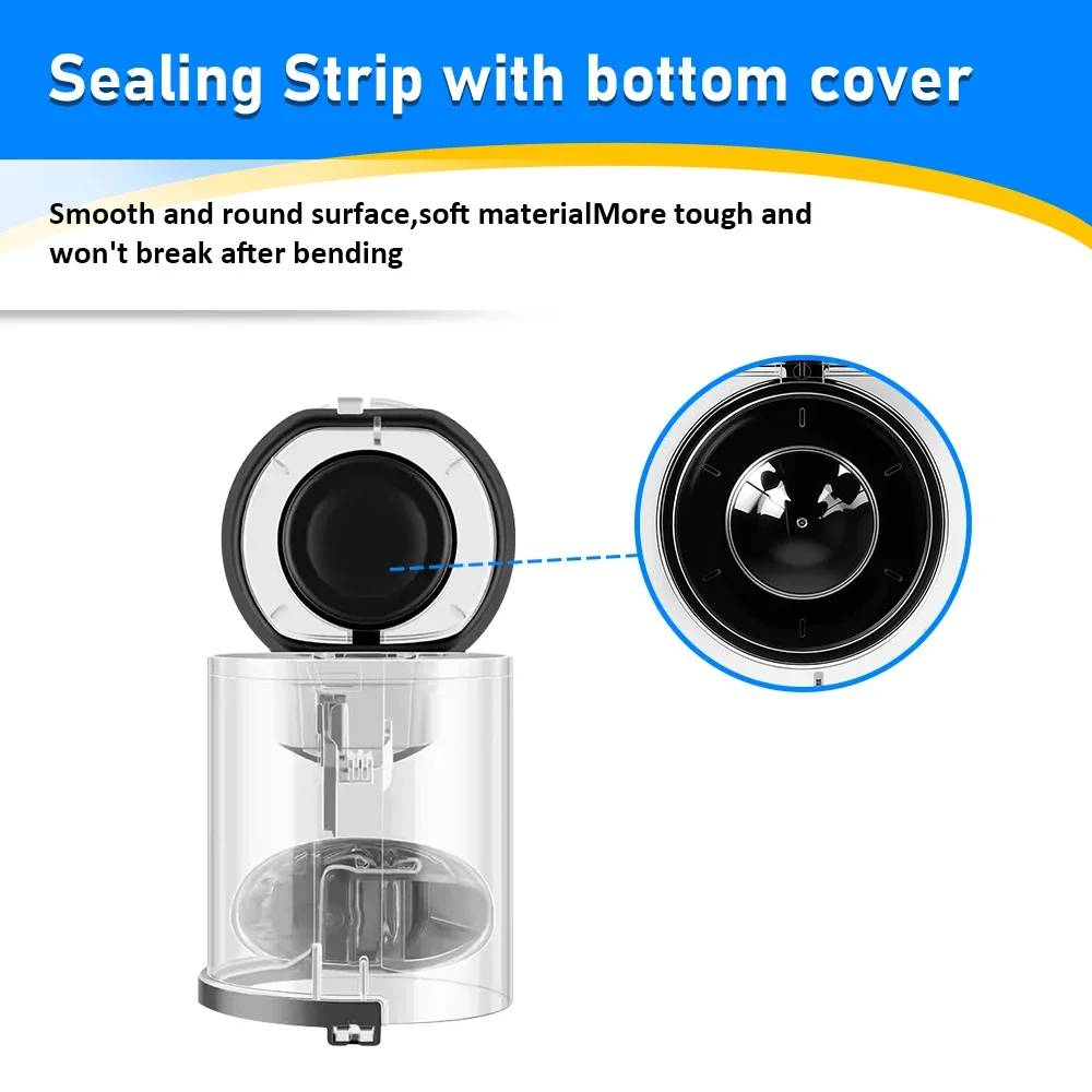 Верхнее фиксированное уплотнительное кольцо мусорной баки для Dyson V6 V7 V8 V10 V10Slim V11 V15 SV14 SV15 SV22, детали пылесоса, нижняя крышка, чашка мусорной баки